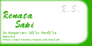 renata sapi business card
